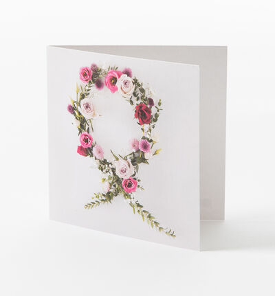 Rosa Sløyfe kort dobbel Rosa Sløyfe kort dobbel